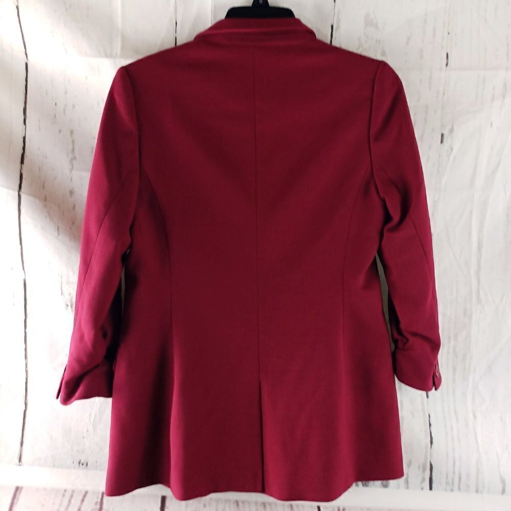 The Limited Womens Size S Red Birdseye 1 Button Suit Blazer - Picture 6 of 13